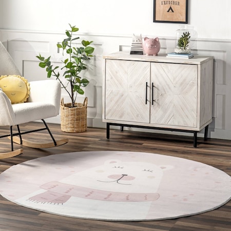 Nuloom Jovie Polar Bear Machine Washable Kids Area Rug 6ft HJCL19A-R606